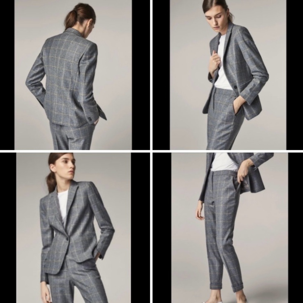 Massimo Dutti Gray Checked Suit - Picture 2 of 16